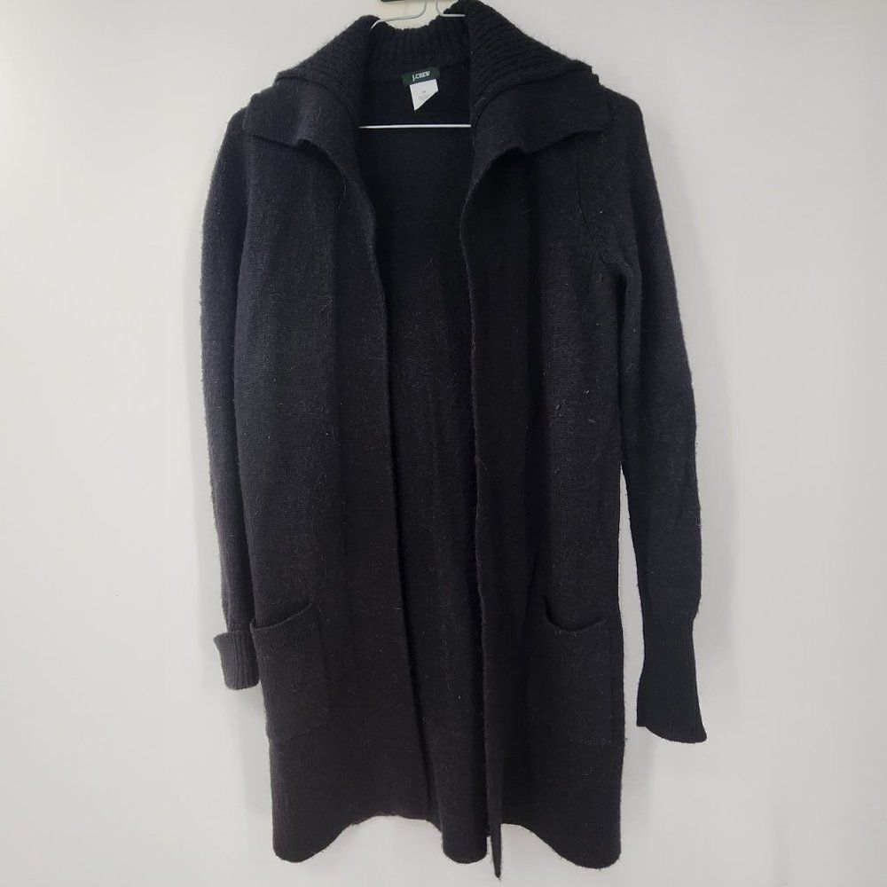 J CREW Black Open Front Cardigan Sweater Size XS